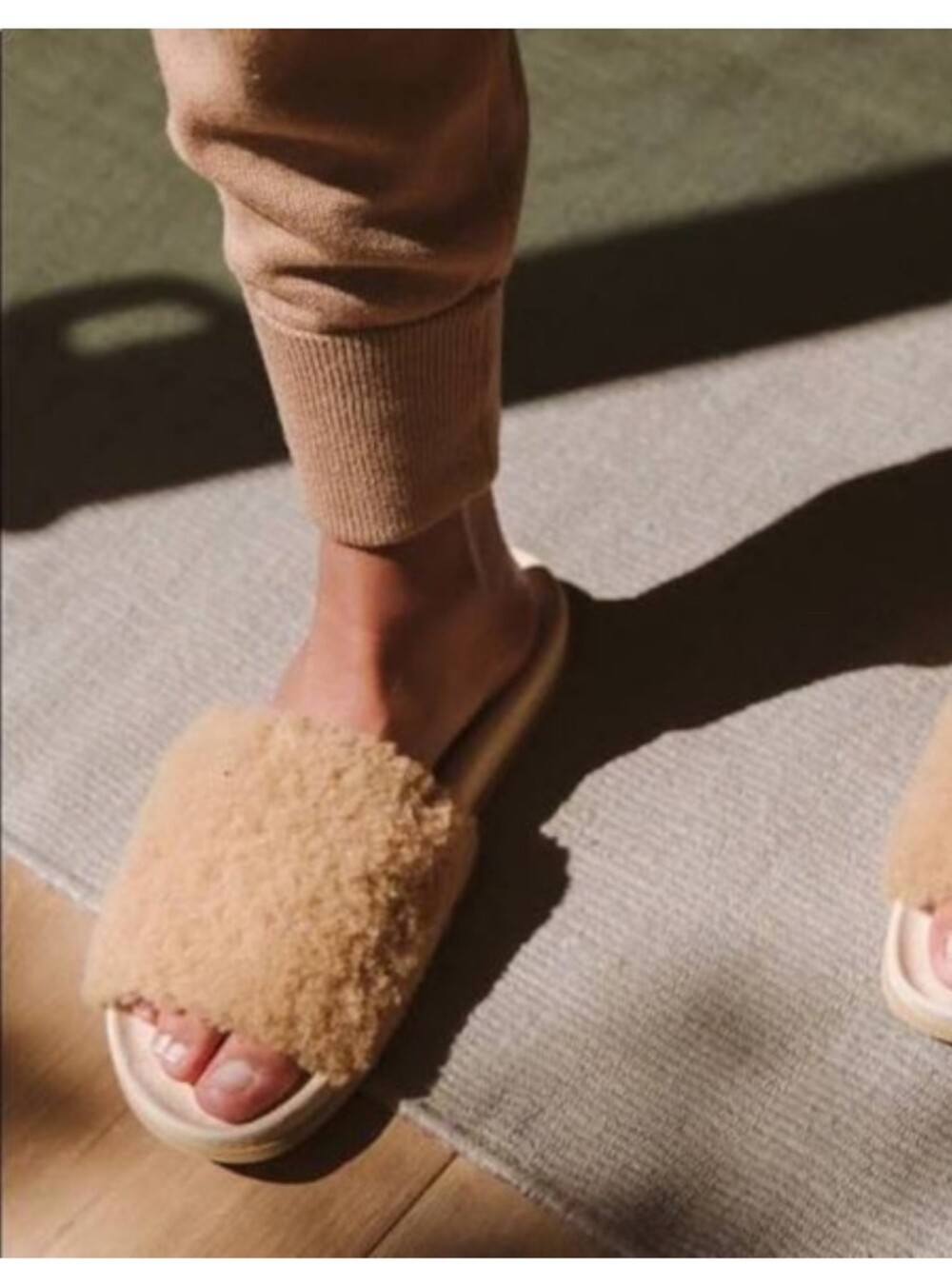 Jenny Kayne shearling Slide Sandle